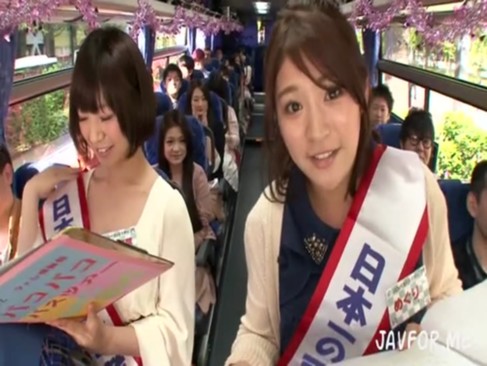 無料アダルト動画 バスの中で人気AV女優とやれるパコパコバスツアー